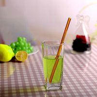Sikye Drinking Straws,Reusable Glass Smoothie Straws for Milkshakes Frozen Drinks,Asstored Color (I)