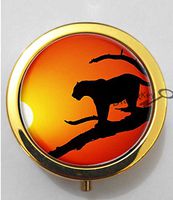 BlackKey Animal Leopard 3-Compartment Decorative Pocket Gift Box Case Organizer for Pill, Color 2 -1814