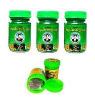 3 x 50g Thai Phayayor Massage Balm + 10g Herbal Inhaler Thai Natural Herbs