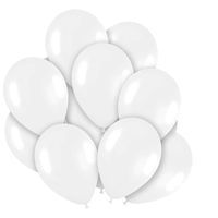 Pack of 100, Bright White Color Latex Balloons, MADE IN USA!