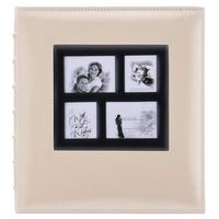 barsone Photo Picutre Album 4x6 500 Photos, Extra Large Capacity Leather Cover Wedding Family Anniversary Photo Albums Holds 500 Horizontal and Vertical Photos(Beige)