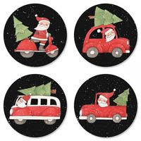 Santa's Express Christmas Envelope Seals - Set of 144 (4 Designs) Self-Adhesive, Flat-Sheet, 1-1/2" Sticker Seals, By Colorful Images