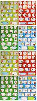 Set of 160-2"x2"-2"x4" Self-Adhesive Christmas Gift Tag Stickers - 8.5"x11.25" Sheets of Gift Tag Stickers - 4 Beautiful Themes - 80 Different Unique Tags!