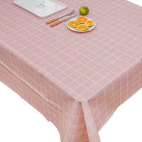 Theoylos Large Rectangle Table Cover Cloth Lattice Tablecloth Party Tablecloth Covers Party Decor Pink