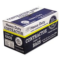 AEP Industries 186470 Heavy-Duty Contractor Clean-Up Bags, 55-60 gal, 3 mil, 32 x 50, Black, 20/CTN