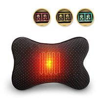 Lzour Neck and Back Shiatsu Massage Pillow with Massage Heating-2 Button Control Knee Massager Alleviates Muscle Pain and Home Office Car Fatigue, Best Gift for Parents