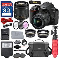 Nikon D3500 DSLR Camera with AF-P DX NIKKOR 18-55mm f/3.5-5.6G VR Lens + Nikon DSLR Camera Case and 32GB Memory Bundle