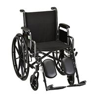 18 Inch Steel Wheelchair with Detachable Arms and Elevating Footrests - 1 Each/Each - 5180SE