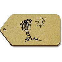 Azeeda 10 x 'Sunny Palm Tree' 66mm x 34mm Gift Tags (TG00005148)