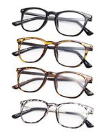 4-Pack Retro Square Reading Glasses +0.75