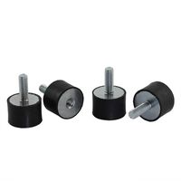 ZRM&E 4PCS M8 VD Rubber Vibration Mount Air Compressor Bobbin Isolator Damper Male Thread Silentblock Shock Absorber Base 30x20mm