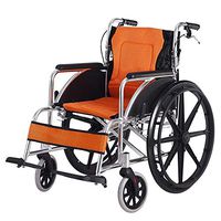 FLYSXP Wheelchair Lightweight Portable Aluminum Alloy Manual Elderly Disabled Detachable Folding Transport Travel Self-propelled Walker Wheelchair