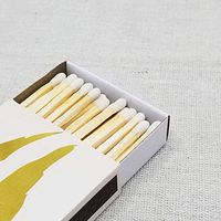 HomArt Matches in Gold Feather Box