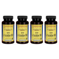 Swanson Amino Acid Acetyl L-Carnitine Hcl 500 Milligrams 60 Veg Capsules (4 Pack)