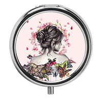 Pill Box Pocket, Medicine Tablet Holder Organizer Case for Purse, Push Button Metal Pill Case - Ptetty Girl