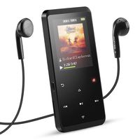 16GB Bluetooth 4.0 MP3 Player with Speaker, AGPTEK Portable Lossless MP3 Player Metal Touch Button with FM Radio Voice Recorder,Support up to 128 GB, A07S Black