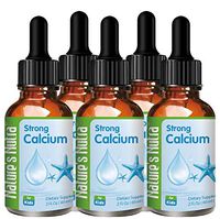 Nature's Nutra Strong Calcium + K2, 2 Fl. Oz (60ml) 4 + 1 Bundle Pack with Bonus Bottle, Premium Baby and Infant Liquid Drops, Toddlers Kids Children Multivitamin Supplement, High Absorption