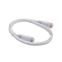 Flat Ethernet CAT6 Network Cable Patch Lead RJ45 for Smart TV/PS4 - White, 2m