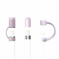[3-Pack] FRTMA Replacement for Apple Pencil Cap/Apple Pencil Cap Holder/Cable Adapter Tether for iPad Pro Pencil - Lavender