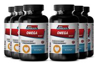 Omega 6 Fish Oil - Omega 8060 - Support Positive Mood Fish Oil Supplement (6 Bottles, 360 Softgels)