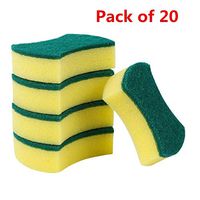 AMOUSTORE Cleaning Sponges, Kitchen Strong Water Absorption Dishwashing Clean Rub Pot Rust Focal Stains Sponge Removing Kit (Streamline 20 Pack)