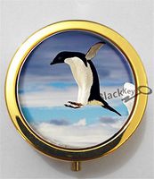BlackKey Penguin 3-Compartment Decorative Pocket Gift Box Case Organizer for Pill, Color 2 -2002