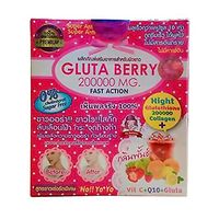 Gluta Berry 200000 mg Drink Punch Whitening Skin Fast action 10pcs./Box.