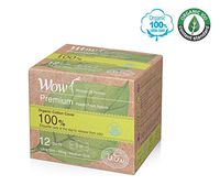 Wow Organic Sanitary Pads Ultra Slim with Wing Premium 100% USDA Certified Organic Cotton Regular Medium Napkins 9.8"(25cm) for Sensitive Skin (24 Total) Pack of 2