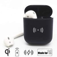 NeotrixQI Wireless Charging Case Replacement Compatible with AirPods 1 2 (AirPod Not Included, No Bluetooth Pairing Button), Protective Qi Charger Case Cover with Built-in Power Battery