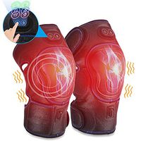 ZWPY Electric Heated Massage Knee Pads, Heated Knee Brace Wrap 3 Temperature Settings and 3 Vibration Massage for Relieve Knee Pain Sports Injury