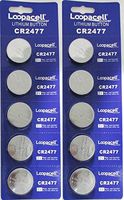 10 Loopacell CR2477, DL2477, ECR2477, KCR2477 3V Lithium Cell Batteries