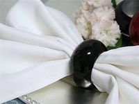 Black Napkin Rings Acrylic