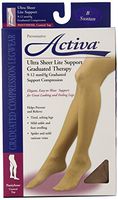 Activa Ultra Sheer 9-12 mmHg Panty Hose with Control Top, Suntan, Size B