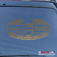 3S MOTORLINE Combat Action Badge CAB Decal Sticker Car Vinyl US Army Pick Size Color die Cut (Gold, 12'' (30.5cm))