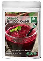 Organic Beet Root Powder (8 Ounces) by Naturevibe Botanicals, Raw & Non-GMO | Nitric Oxide Booster | Boost Stamina and Increases Energy