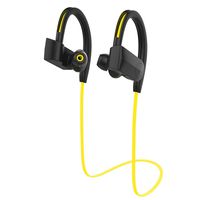 Bluetooth Headphones,IPX7 Waterproof Wireless Sports Headphones,Richer Bass HiFi Stereo in-Ear Earphones with Mic,Noise Cancelling Bluetooth Headsets for Workout/Running/Gym Jogging (Yellow)