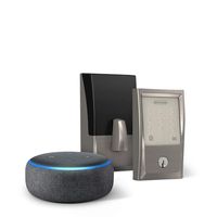 Encode Smart Wifi Deadbolt with Century Trim In Satin Nickel Echo Dot (3rd Gen) Charcoal