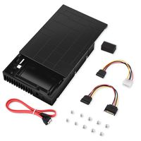 ELUTENG SSD Mounting Bracket 2.5 to 3.5 Inch Hard Disk Drive with SATA Data Cable and Serial-ATA Power Cord HDD Bracket Tool Less SSD Mounting Kit for 3.5 HDD Bay Desktop PC