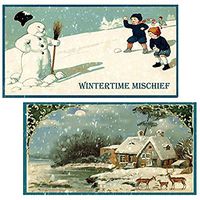 Decorative Matches, (Set of 3 Match Boxes) Long Wooden Matches,Strike Strip on Side of Box- Colored Match Tips- Candle and Fireplace Wooden Matches 4.375" x 2.35" x .75" (Winter Wonderland)