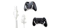 Wall Clip - Xbox One, PS4, Nintendo Switch, and Retro Game Controller Organizer - 4 Pack, White