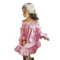 Girl Dress 2018 Spring,Kintaz Toddler Newborn Kids Baby Girls Dress Clothes Off Shoulder Lace Princess Party Dress,Perfect for Baby's Birthday (Pink, Size:4T)