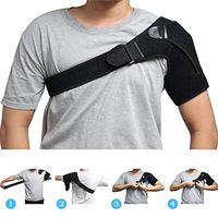 HIXGB Shoulder Brace Support Adjustable Upper Arm and Shoulder Wrap for Rotator Cuff Shoulder Injury Joint Dislocation Prevention and Recovery for Men and Women, Black