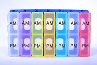 Weekly 2- Compartment Tray Pack of 6 (Blue)