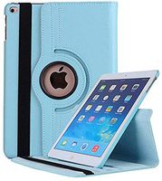 Jennyfly iPad Mini 2 PU Leather Case,360 Degree Rotating Protective Cover,PU Protective Stand Case for 7.9 inch iPad Mini1/2/3 -Blue