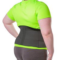 BraceAbility XXL Plus Size Elastic & Neoprene Compression Back Brace | Lumbar, Waist and Hip Support Belt for Sciatica Nerve Pain, Low Back Pain Relief While Sleeping, Working, Exercising (2XL)