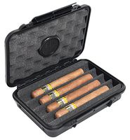 Home or Travel Cigar Humidor ELCIG-4 Waterproof dust-Proof Cigar Case with Pressure Equalization Valve to Keep Your Cigars Safe During Air Flight