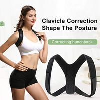 Ugthe Unisex Adjustable Back Neck Shoulder Spinal Support Strap Belt Posture Corrector