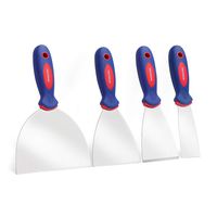 WORKPRO Putty Knife Set Stainless Steel Made 4-piece 1.5",3",4", 6"