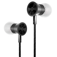 ROCUSO Earbuds with Microphone Stereo Bass Metal Headphones Noise Cancelling in Ear Wired Lightweight Earphones with Volume Control, Black