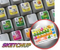 4Keyboard New Trimble SKETCHUP Keyboard Sticker for Desktop, Laptop and Notebook